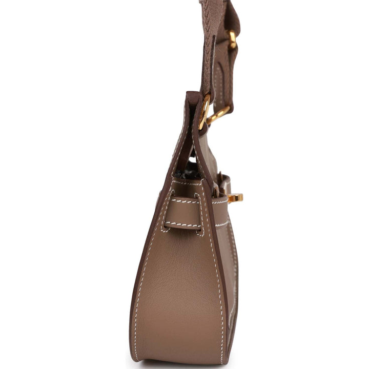 Top quality Hermes Jypsiere Mini Etoupe Swift Gold Hardware
