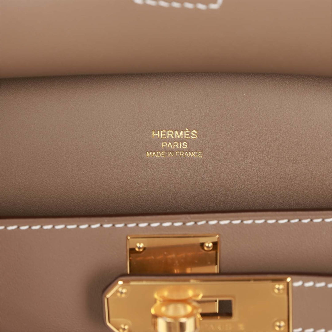 Top quality Hermes Jypsiere Mini Etoupe Swift Gold Hardware