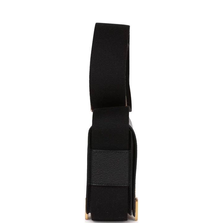 Top quality Hermes Geta Black Chevre Gold Hardware