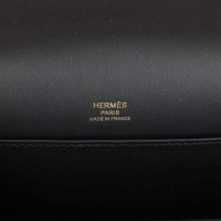 Top quality Hermes Geta Black Chevre Gold Hardware