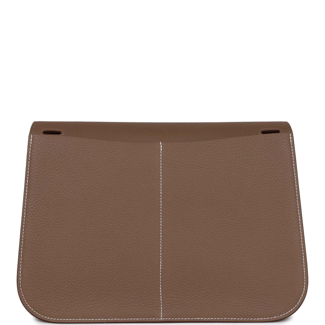 Top quality Hermes Halzan 31 Etoupe Clemence Gold Hardware