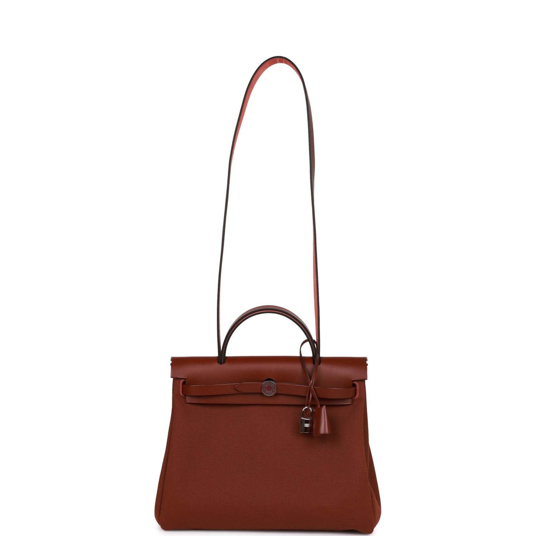 Top quality Hermes Herbag Zip PM 31 Rouge H Vache Hunter Palladium Hardware