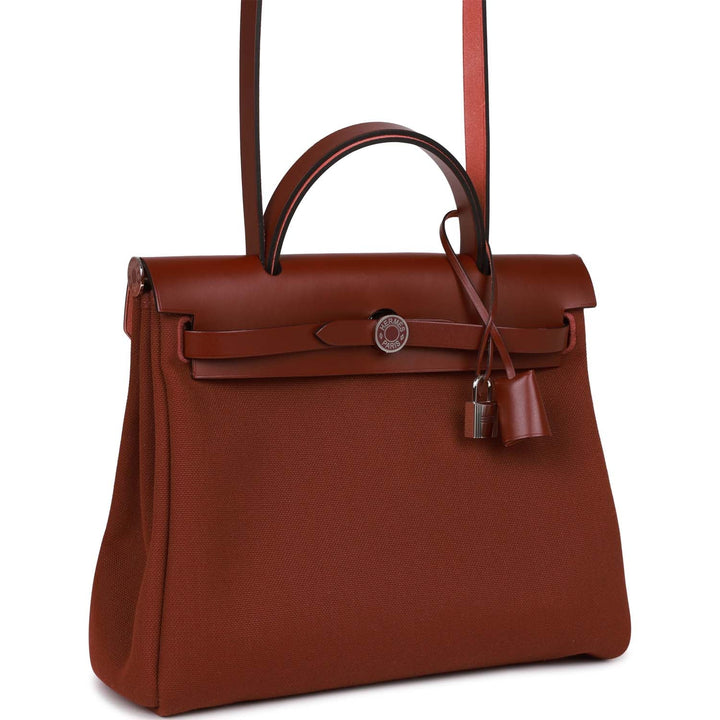 Top quality Hermes Herbag Zip PM 31 Rouge H Vache Hunter Palladium Hardware