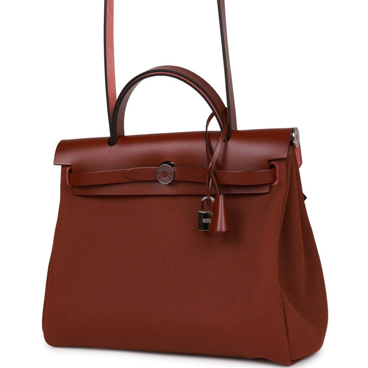 Top quality Hermes Herbag Zip PM 31 Rouge H Vache Hunter Palladium Hardware