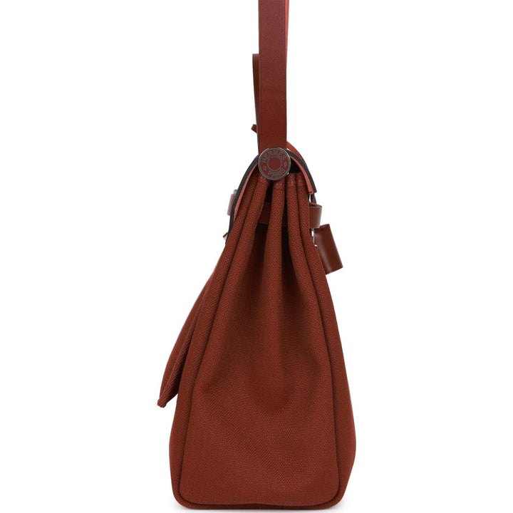 Top quality Hermes Herbag Zip PM 31 Rouge H Vache Hunter Palladium Hardware