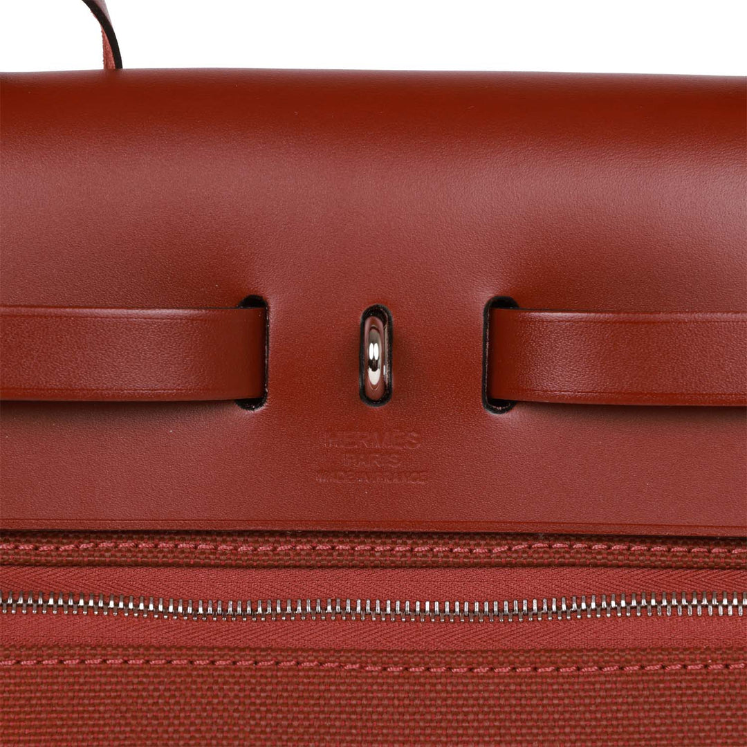 Top quality Hermes Herbag Zip PM 31 Rouge H Vache Hunter Palladium Hardware