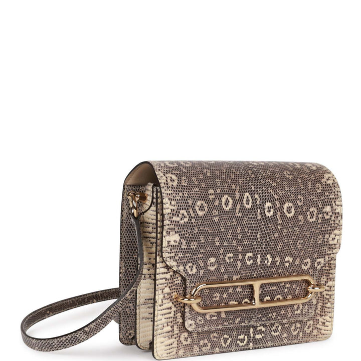 Top quality Hermes Mini Sac Roulis Ombre Lizard Salvatore Gold Hardware
