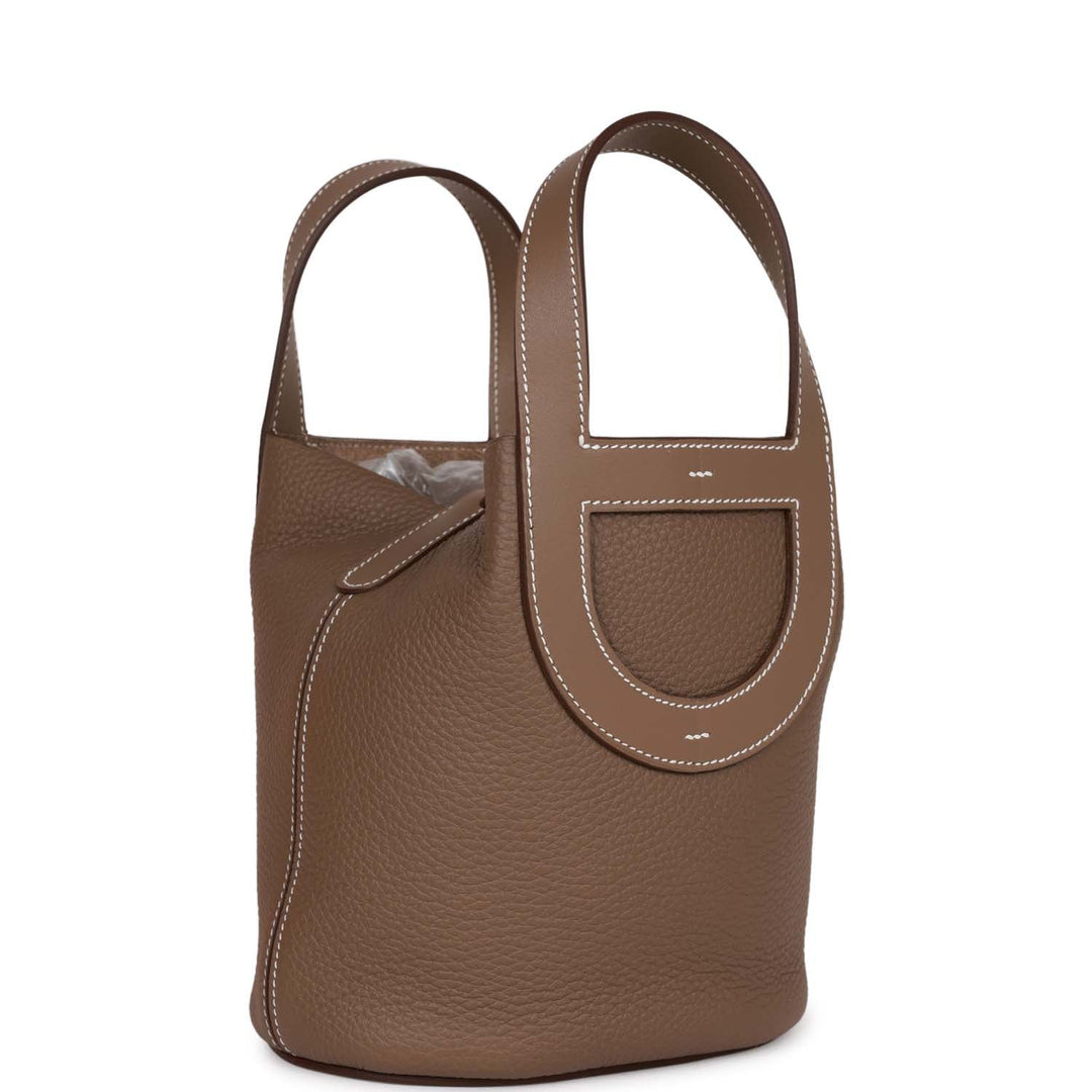 Top quality Hermes In-The-Loop 18 Etoupe Clemence and Swift Palladium Hardware