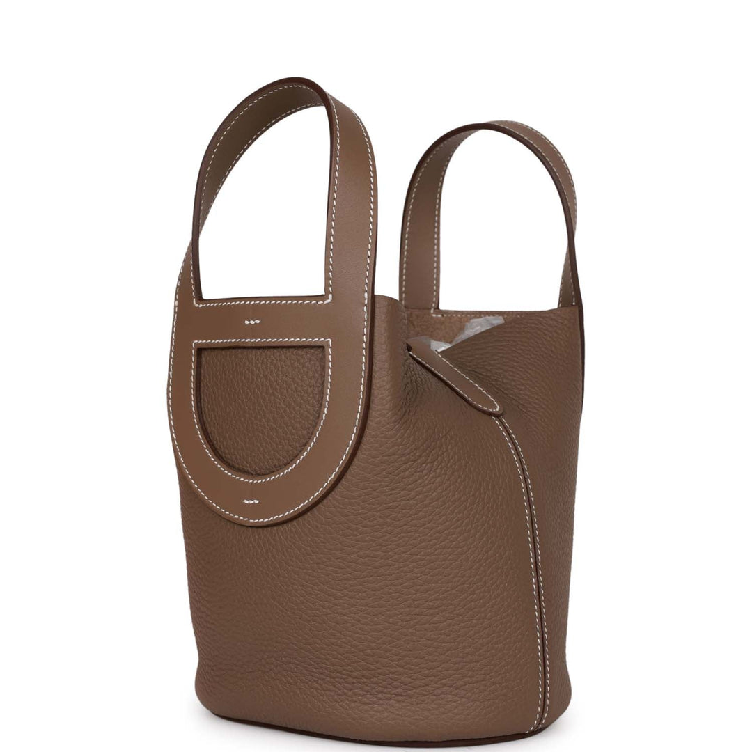 Top quality Hermes In-The-Loop 18 Etoupe Clemence and Swift Palladium Hardware