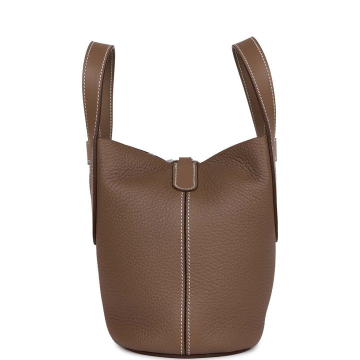 Top quality Hermes In-The-Loop 18 Etoupe Clemence and Swift Palladium Hardware
