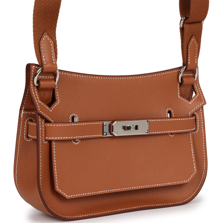 Top quality Hermes Jypsiere Mini Gold Evercolor Palladium Hardware