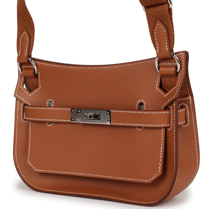 Top quality Hermes Jypsiere Mini Gold Evercolor Palladium Hardware
