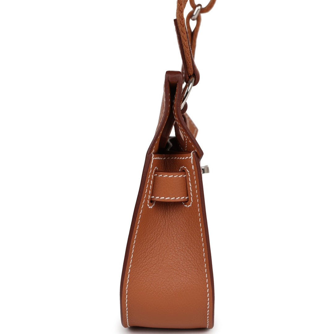 Top quality Hermes Jypsiere Mini Gold Evercolor Palladium Hardware