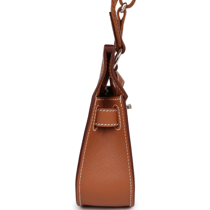 Top quality Hermes Jypsiere Mini Gold Evercolor Palladium Hardware