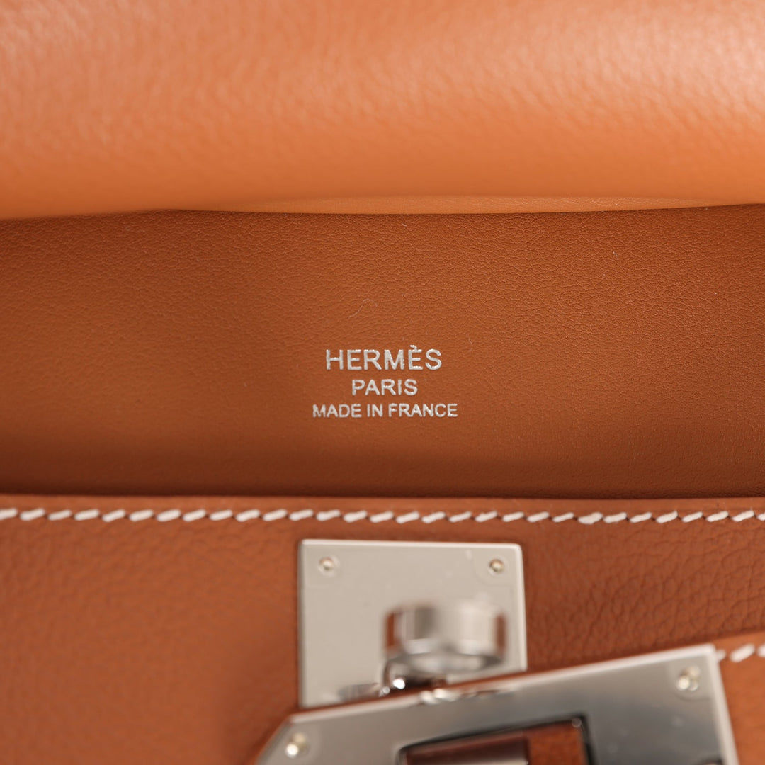 Top quality Hermes Jypsiere Mini Gold Evercolor Palladium Hardware