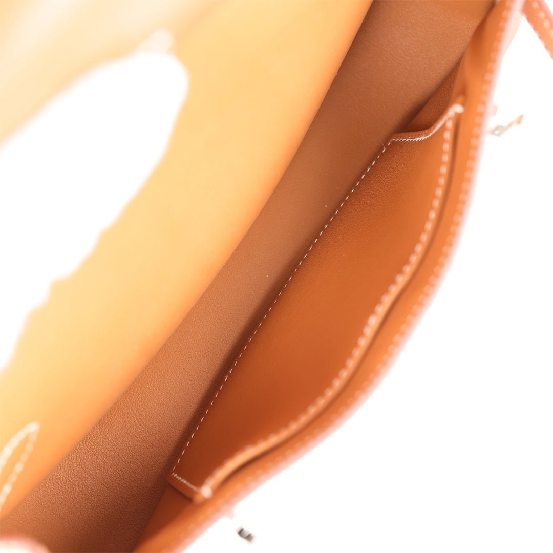 Top quality Hermes Jypsiere Mini Gold Evercolor Palladium Hardware