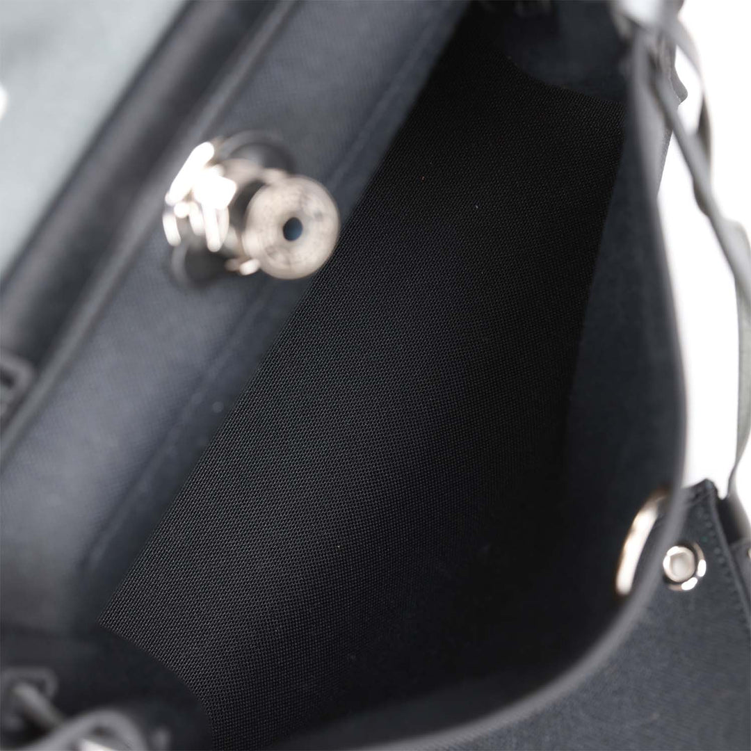Top quality Hermes Herbag Zip PM 31 Black Toile H Berline Hunter Palladium Hardware