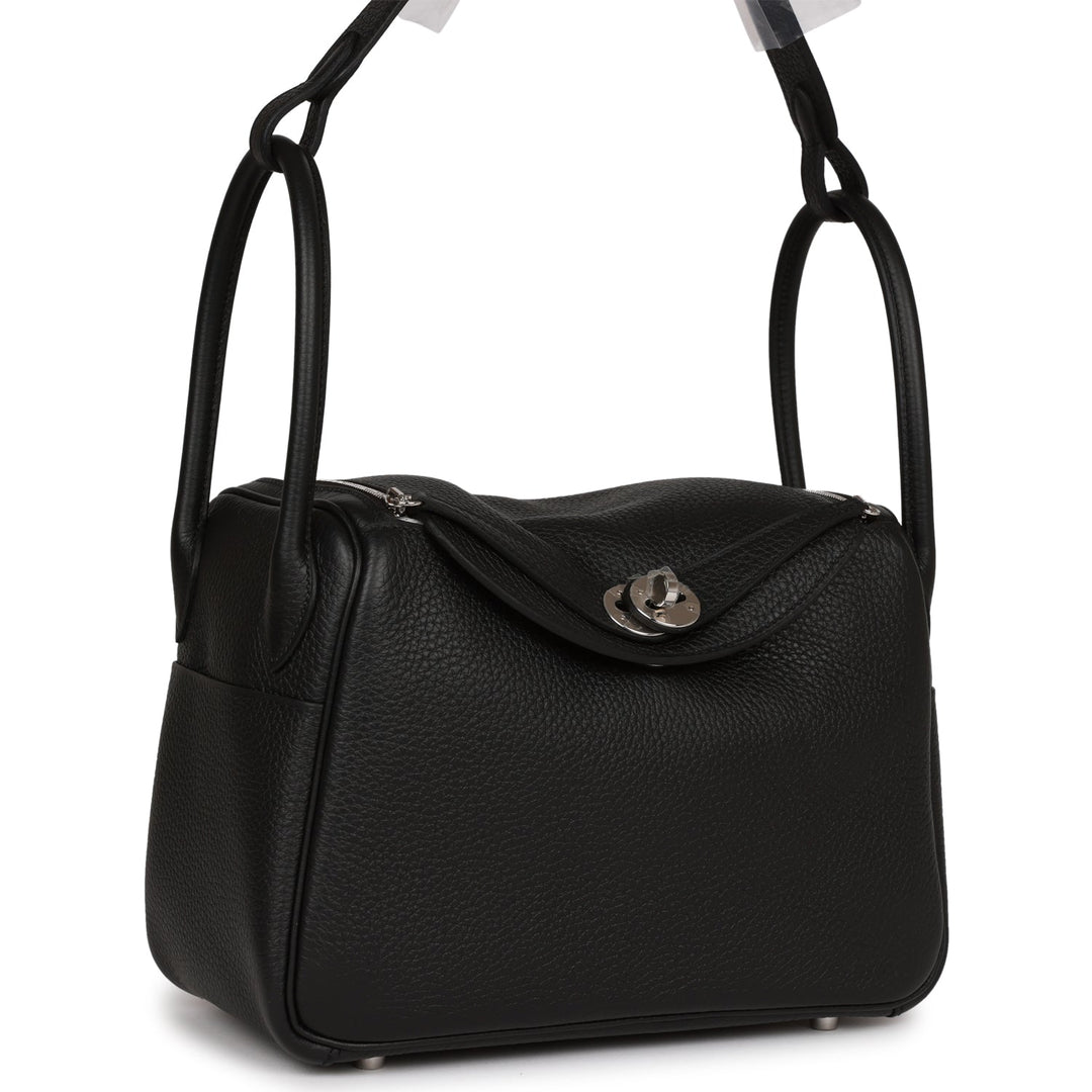 Top quality Hermes Lindy 26 Black Clemence Palladium Hardware