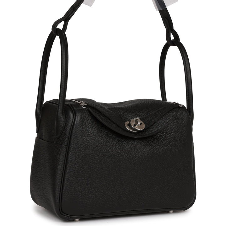 Top quality Hermes Lindy 26 Black Clemence Palladium Hardware