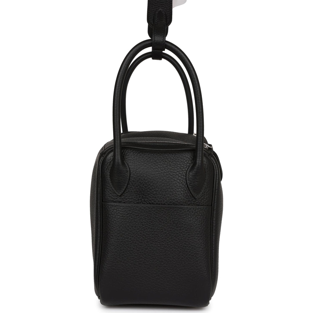 Top quality Hermes Lindy 26 Black Clemence Palladium Hardware