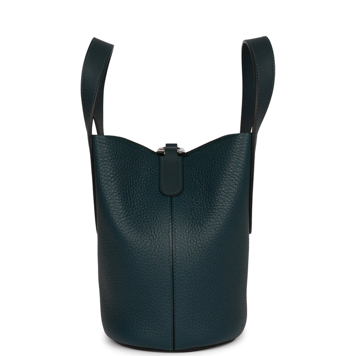 Top quality Hermes In-The-Loop 18 Vert Cypress Clemence and Swift Palladium Hardware