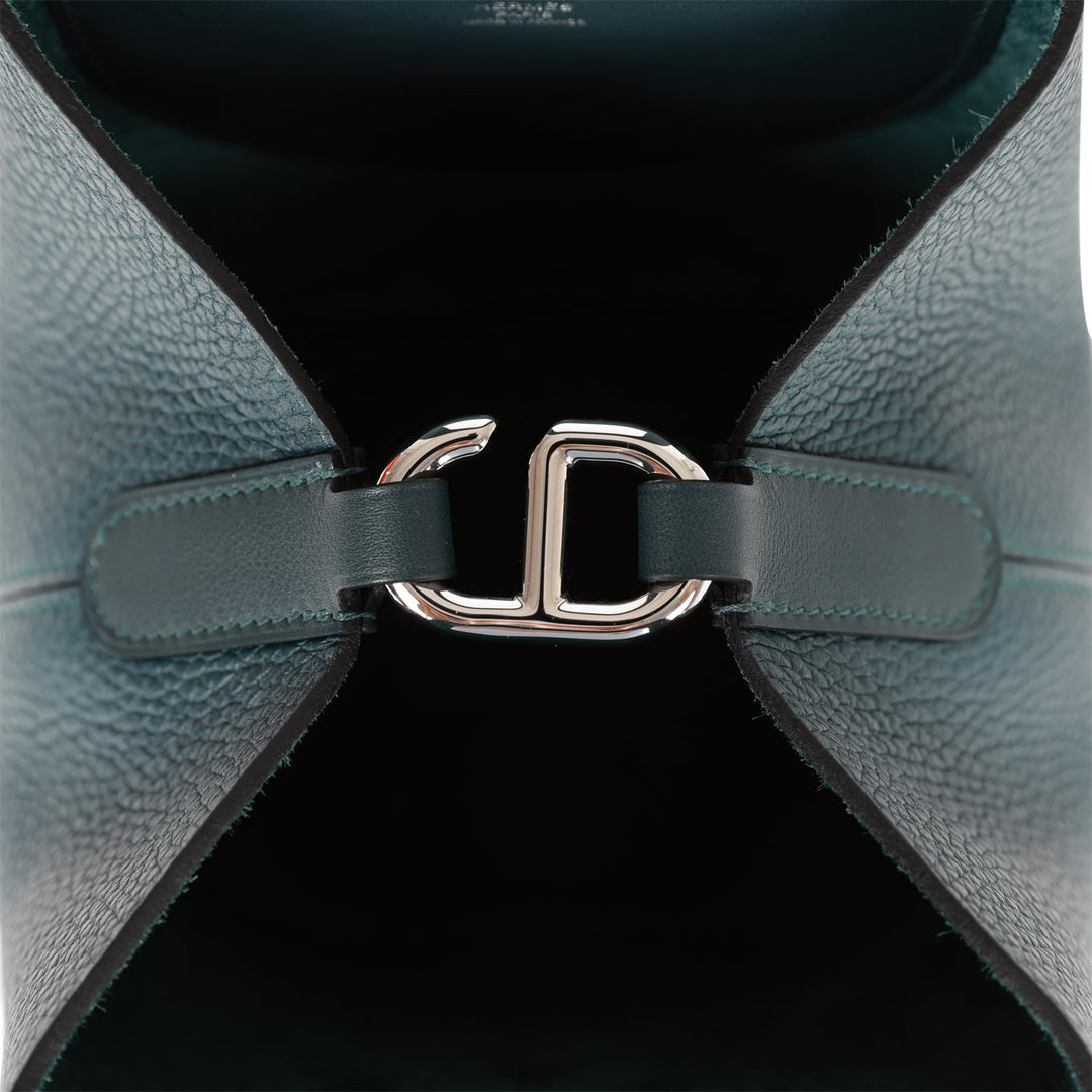 Top quality Hermes In-The-Loop 18 Vert Cypress Clemence and Swift Palladium Hardware