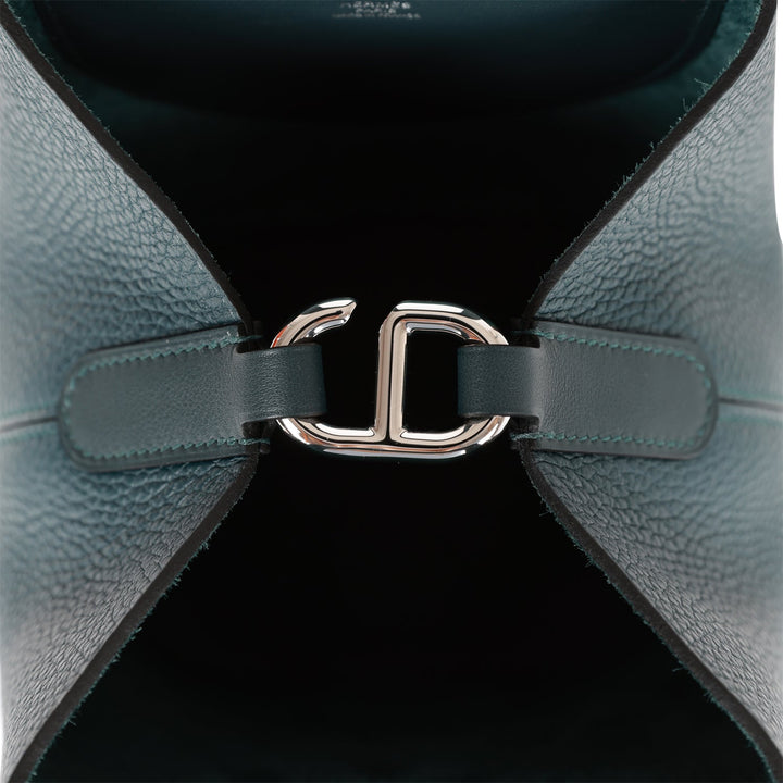Top quality Hermes In-The-Loop 18 Vert Cypress Clemence and Swift Palladium Hardware