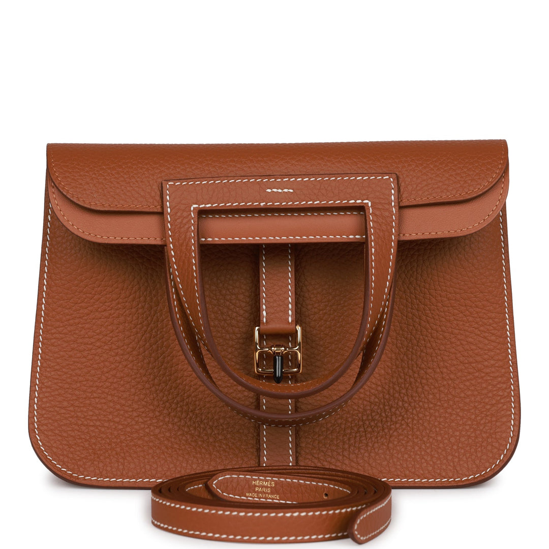 Top quality Hermes Halzan 25  Gold Clemence Gold Hardware