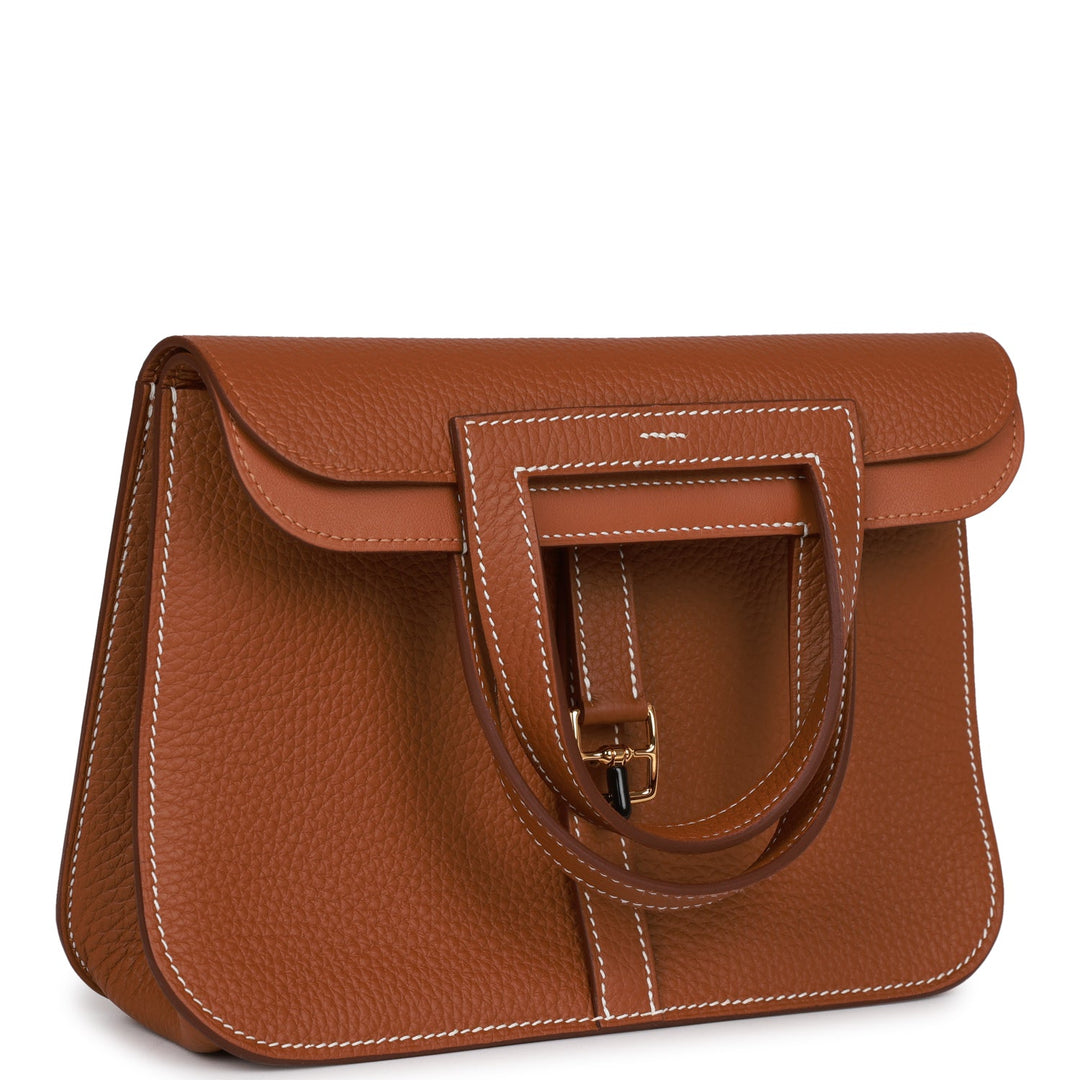 Top quality Hermes Halzan 25  Gold Clemence Gold Hardware