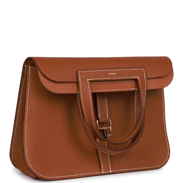 Top quality Hermes Halzan 25  Gold Clemence Gold Hardware