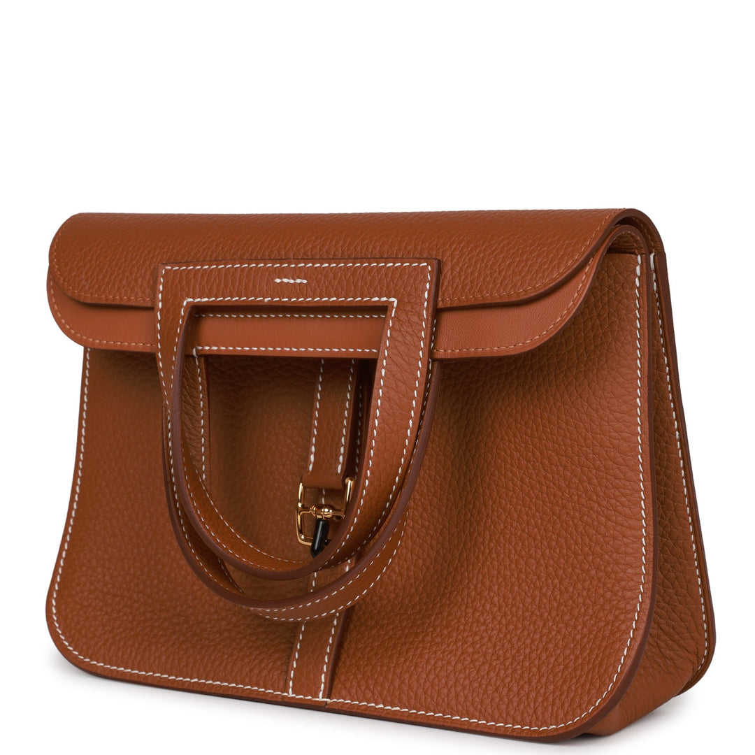 Top quality Hermes Halzan 25  Gold Clemence Gold Hardware