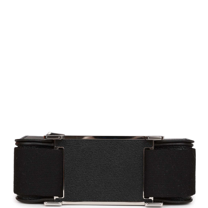 Top quality Hermes Geta Bag Black Chevre Palladium Hardware