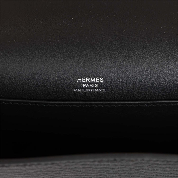 Top quality Hermes Geta Bag Black Chevre Palladium Hardware