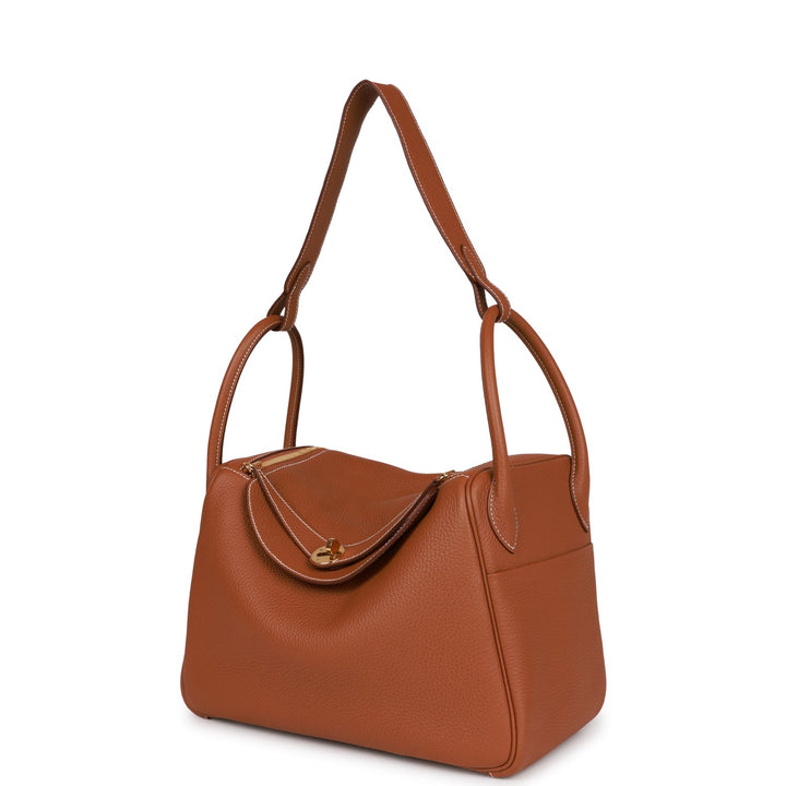 Top quality Hermes Lindy 30 Gold Clemence Gold Hardware