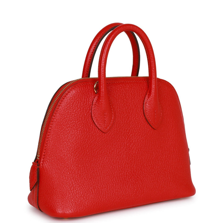 Top quality Hermes 1923 Bolide Mini Rouge de Coeur Chevre Gold Hardware