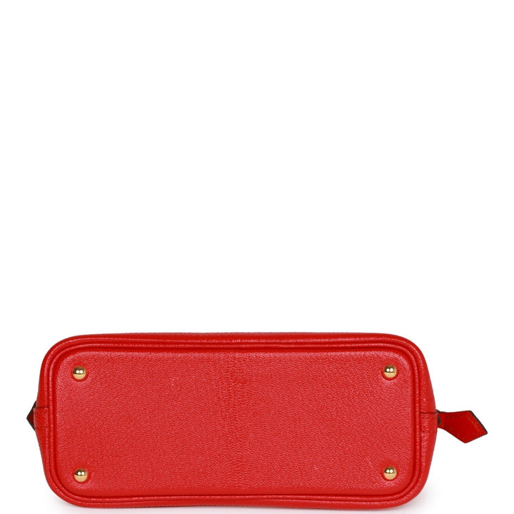 Top quality Hermes 1923 Bolide Mini Rouge de Coeur Chevre Gold Hardware