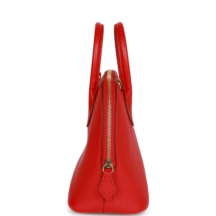 Top quality Hermes 1923 Bolide Mini Rouge de Coeur Chevre Gold Hardware
