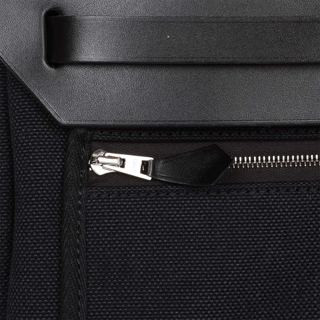 Top quality Hermes Herbag Zip PM 31 Black Toile H Berline Hunter Palladium Hardware