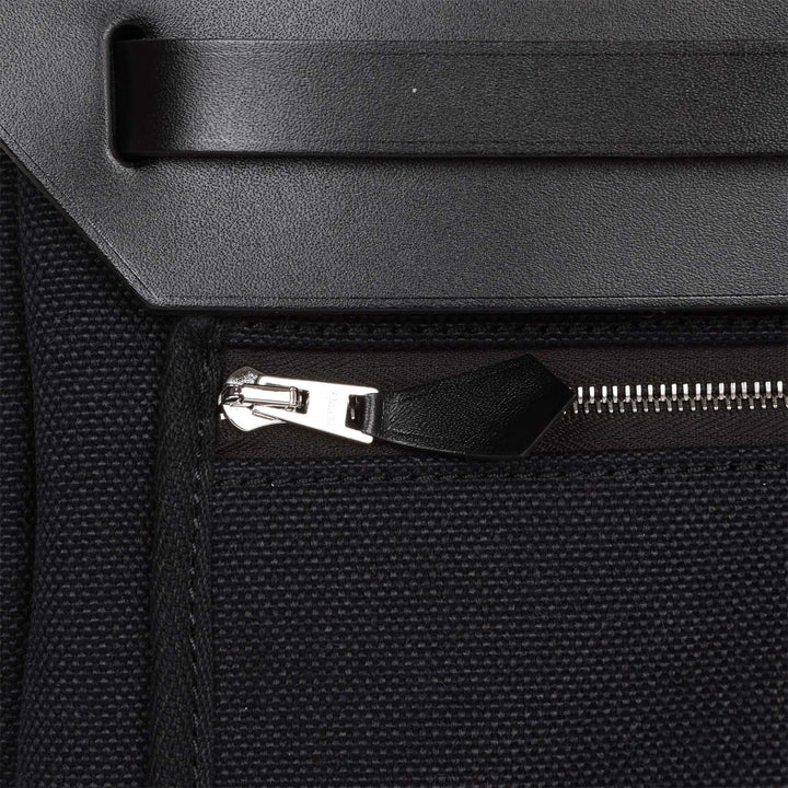 Top quality Hermes Herbag Zip PM 31 Black Toile H Berline Hunter Palladium Hardware