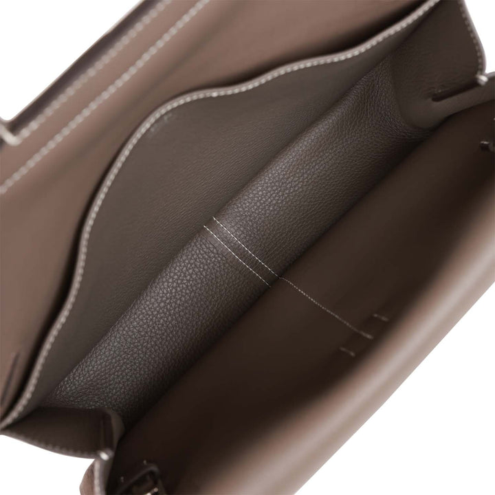 Top quality Hermes Halzan 31 Etain Clemence Palladium Hardware