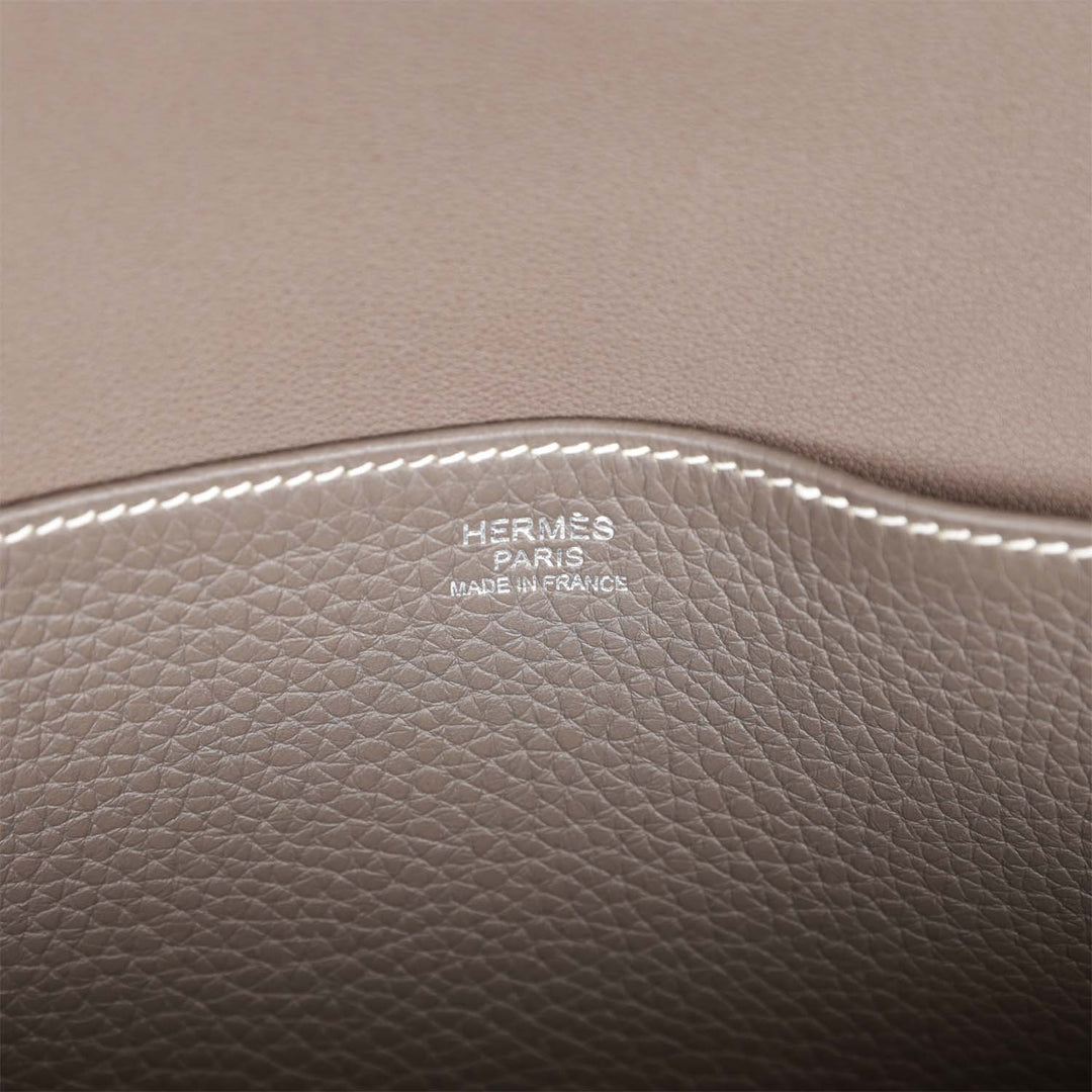 Top quality Hermes Halzan 31 Etain Clemence Palladium Hardware