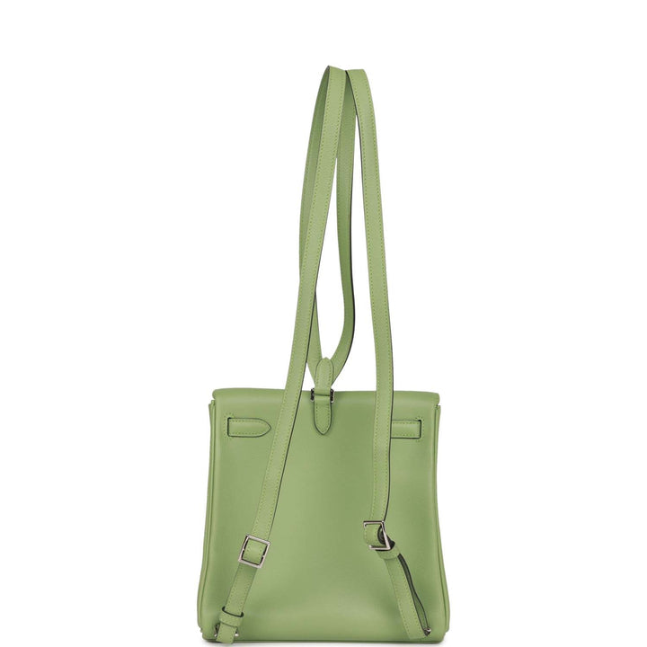 Top quality Hermes Kelly Ado Backpack Vert Criquet Evercolor Verso Palladium Hardware