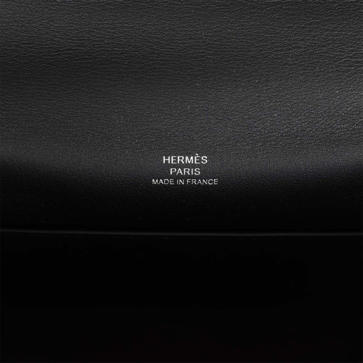 Hermes Kelly Pochette Black Swift Palladium Hardware