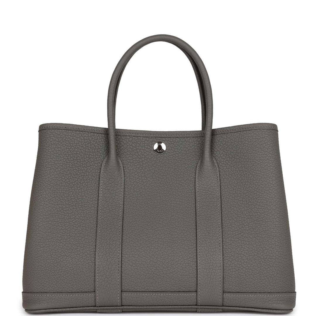 Top quality Hermes Garden Party 30 Gris Meyer Negonda Palladium Hardware