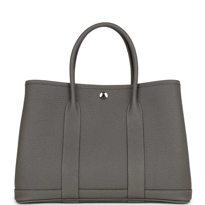 Top quality Hermes Garden Party 30 Gris Meyer Negonda Palladium Hardware