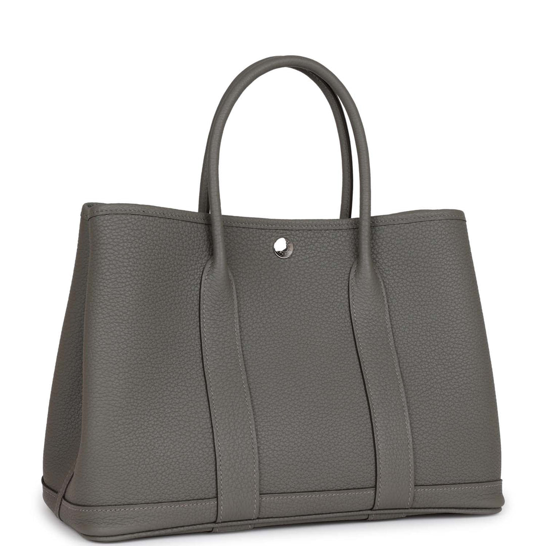 Top quality Hermes Garden Party 30 Gris Meyer Negonda Palladium Hardware