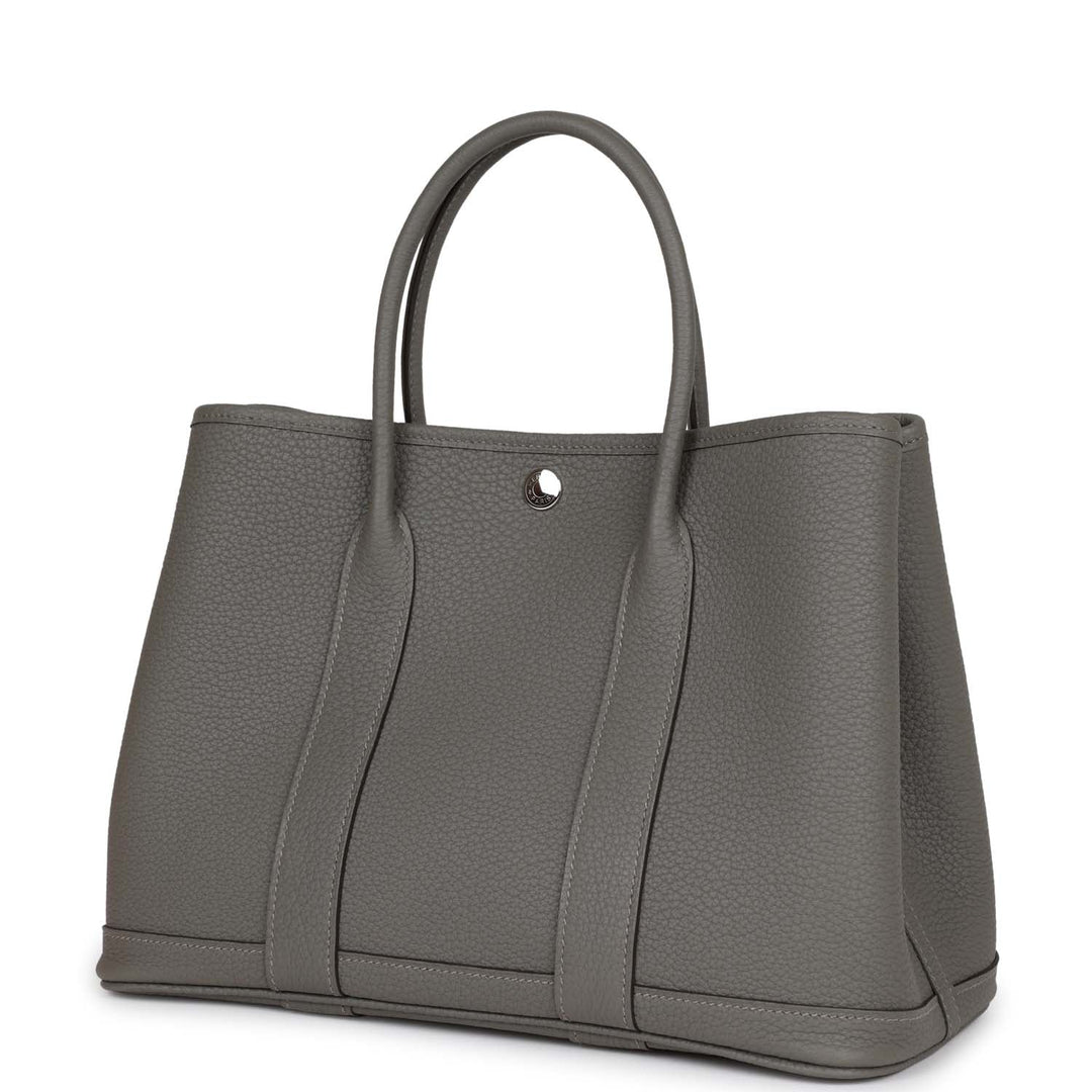 Top quality Hermes Garden Party 30 Gris Meyer Negonda Palladium Hardware