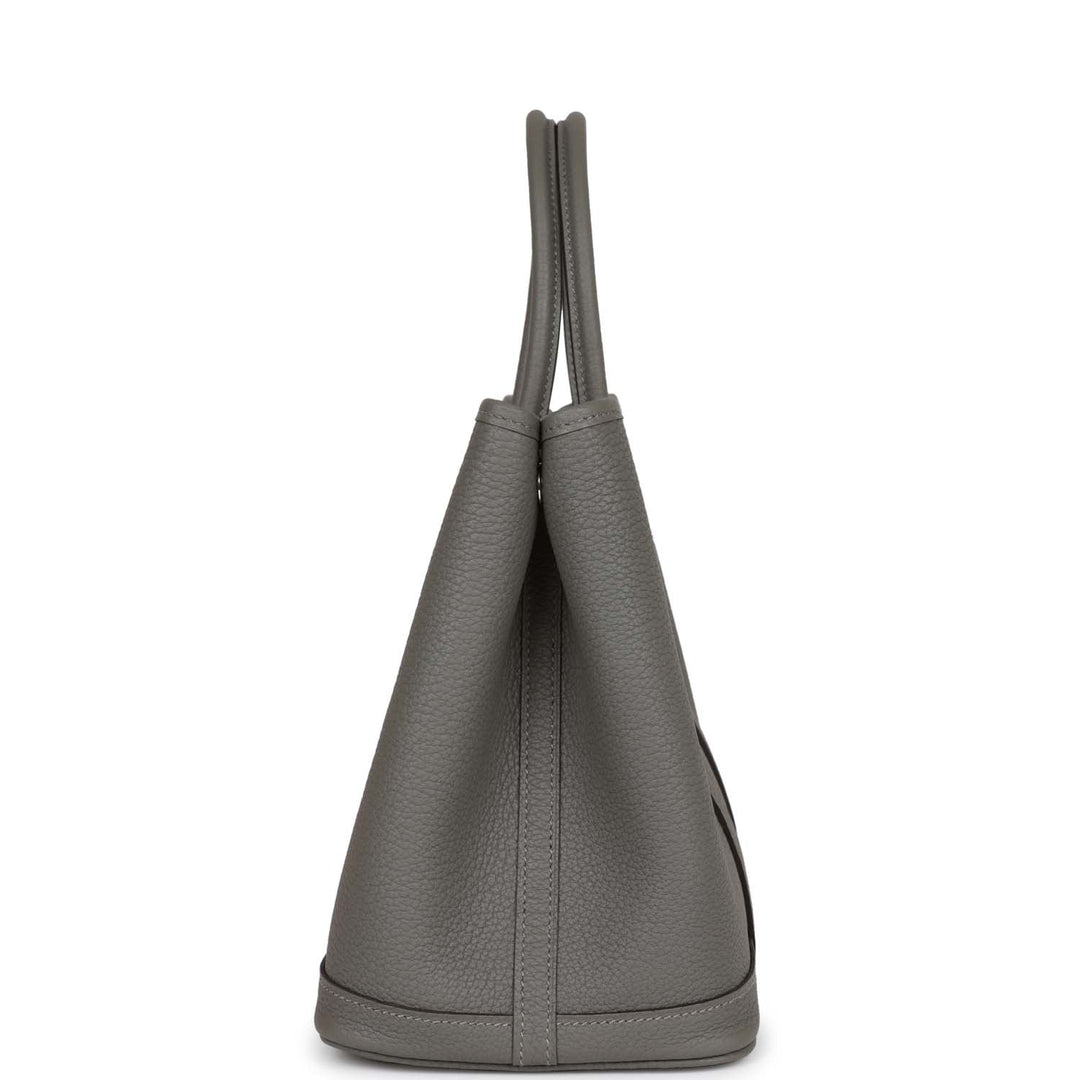 Top quality Hermes Garden Party 30 Gris Meyer Negonda Palladium Hardware