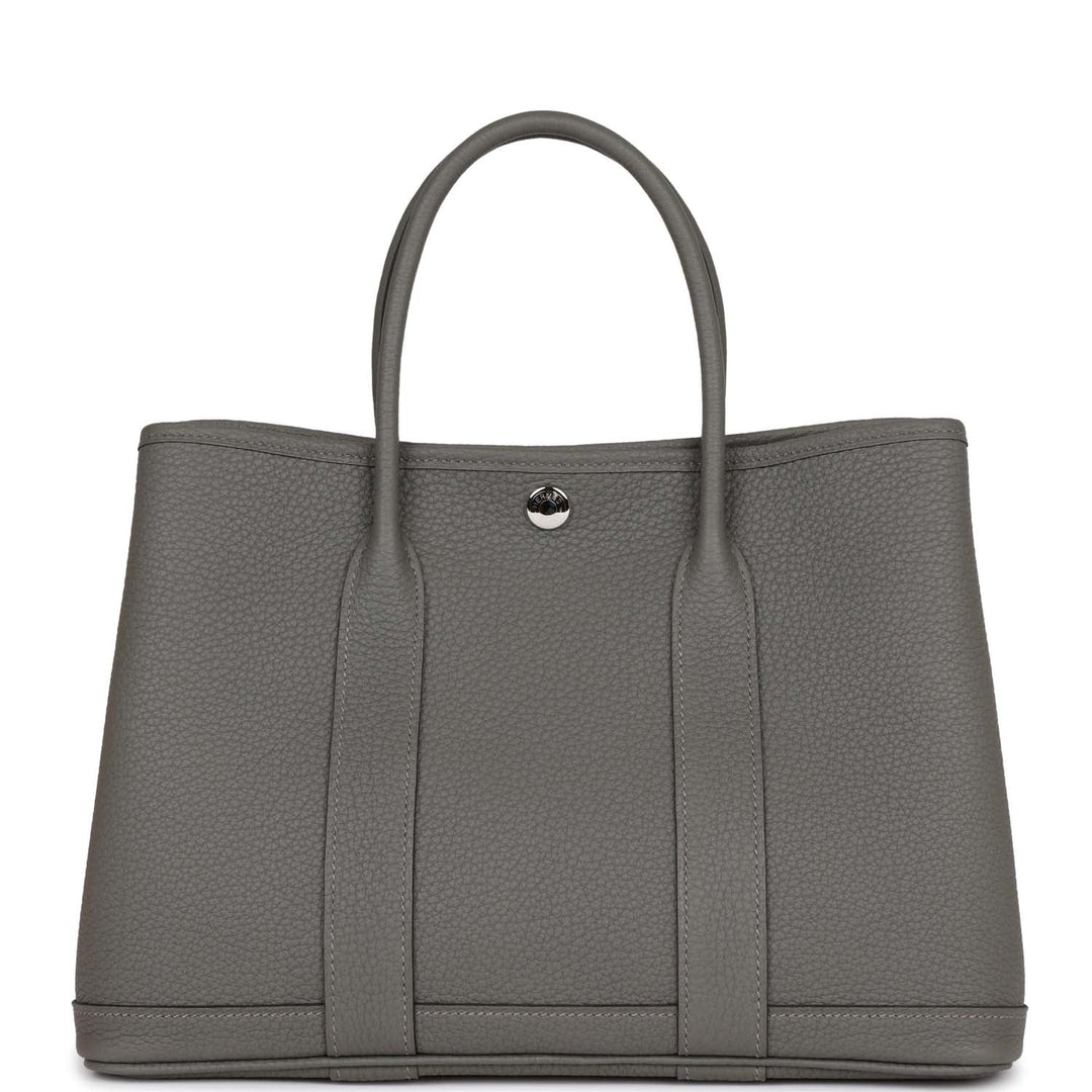 Top quality Hermes Garden Party 30 Gris Meyer Negonda Palladium Hardware