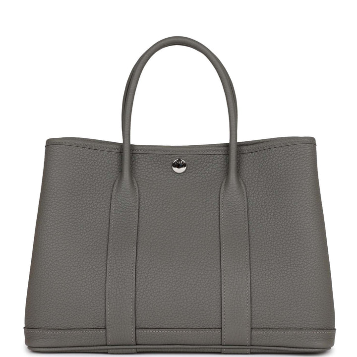 Top quality Hermes Garden Party 30 Gris Meyer Negonda Palladium Hardware